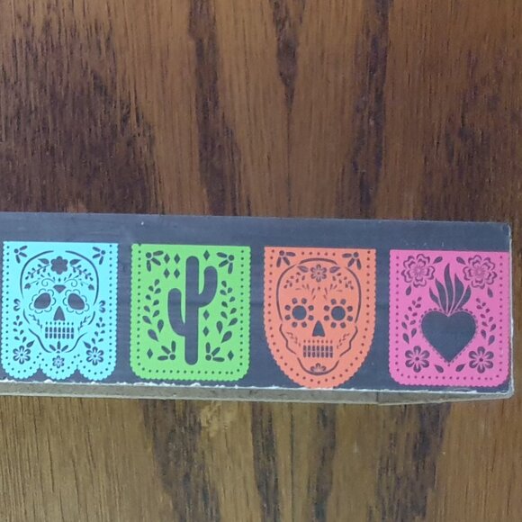 Day Of The Dead Sticker Books & Wood Block Decor Dia De Los Muertos Sugar Skull - Picture 8 of 9